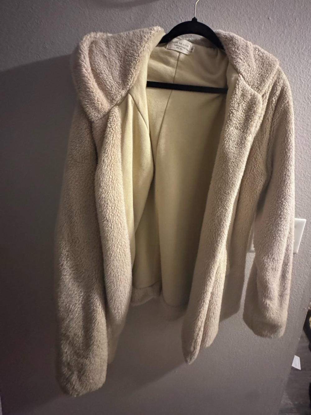 Fear of God Cream Teddy Hooded Jacket